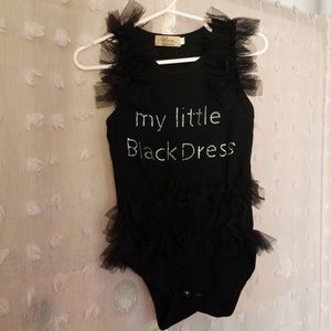"my little black dress" onesie